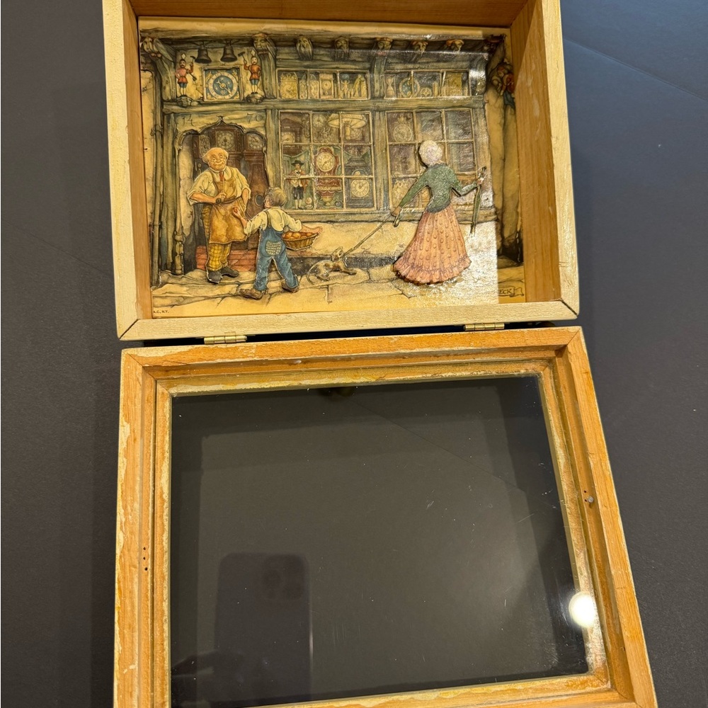 Decorative Wooden Box with Glass Lid